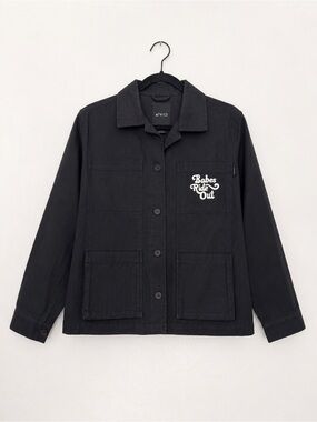 Women’s Black Atwyld Button-Up Jacket with 'Babes Ride Out' Chest Graphic